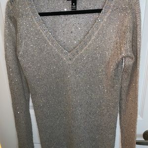 Sequin Aqua Brand Sweater
